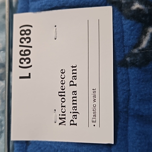 GOODFELLOW & CO BLUE MICRO FLEECE PAJAMA PANTS L - Picture 9 of 9
